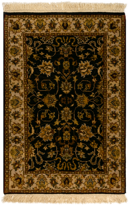 Premiere 2x3 Black/Ivory Wool B