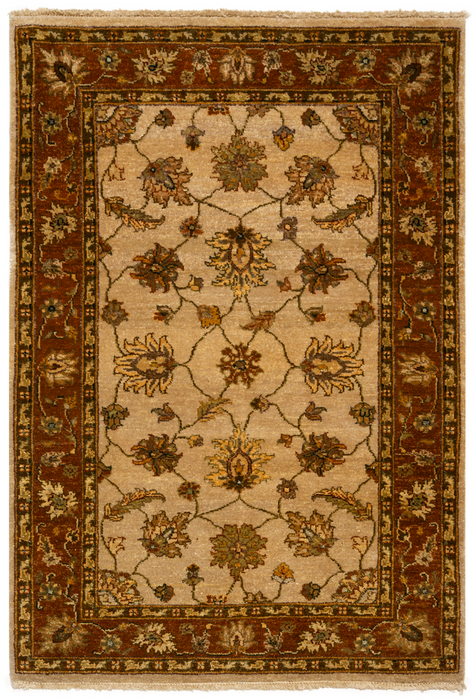 Impression 3x5 Beige/Rust Wool