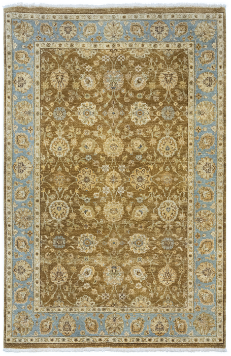 Elegance 4x6 Brown/Blue Wool