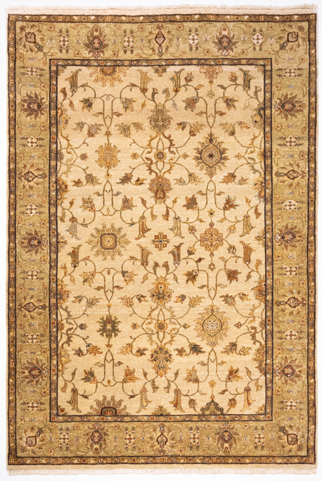 Elegance 4x6 Beige/Gold Wool