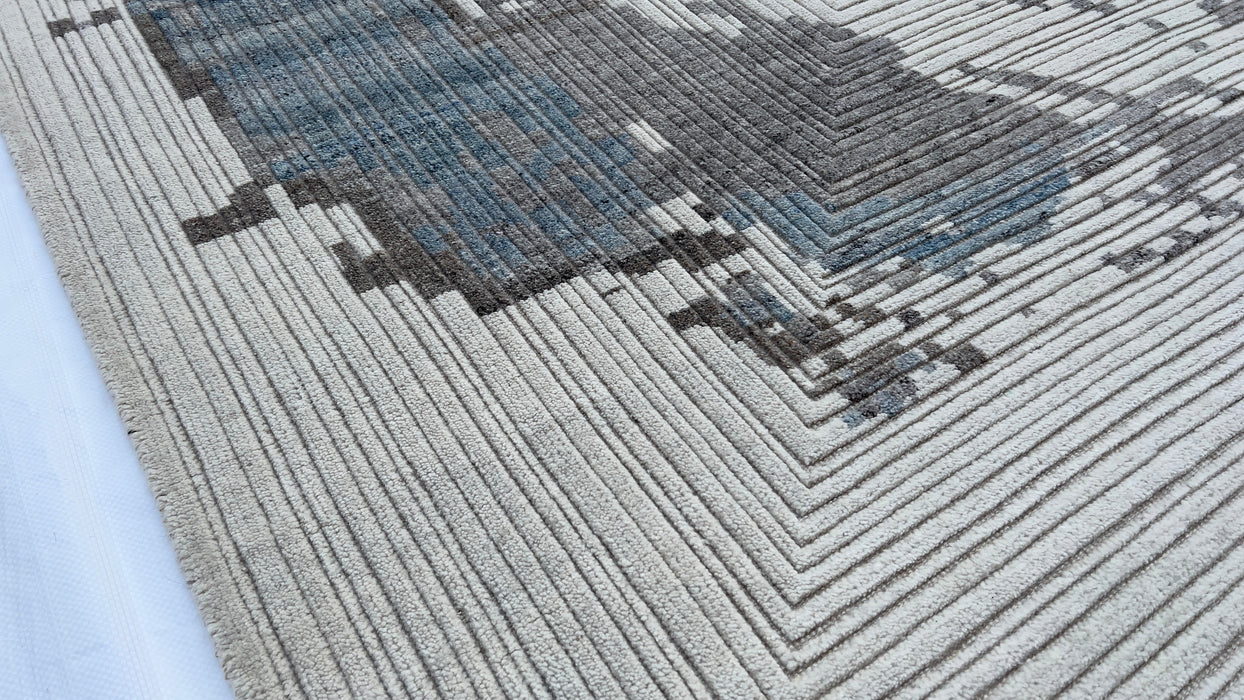 Enso 3x5 Blue/Beige Wool