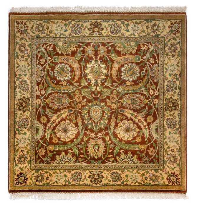 Antique Finish 6x6 Rust/Gold Wool