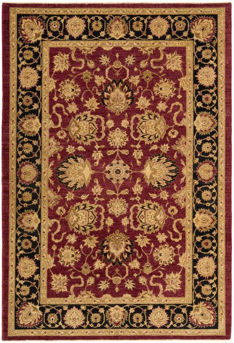Chobi 6x9 Cherry/Black Ghazni Wool