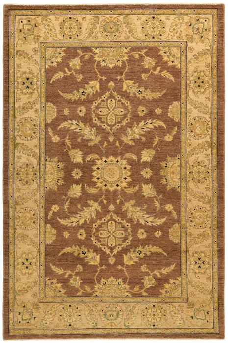Chobi 6x9 Chocolate/Light Beige Ghazni Wool