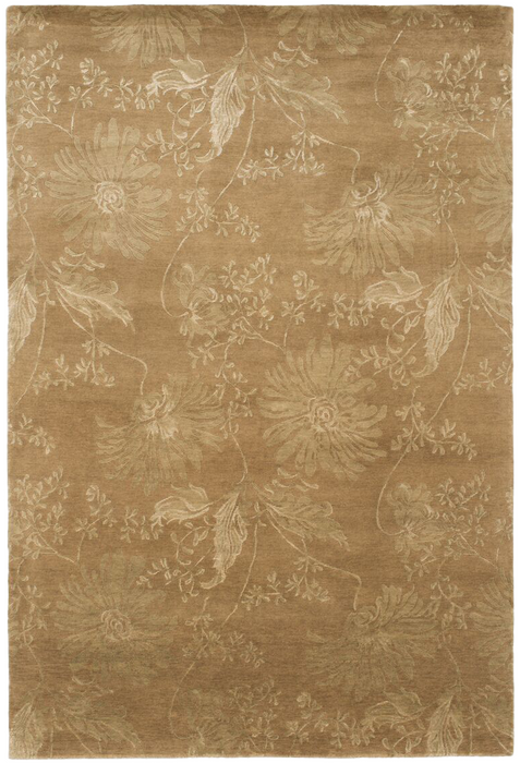 Flower Green 5x7 Wool and Bamboo Silk touch.
