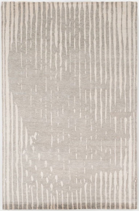 6x9 Stripe Wool and Bamboo Silk touch.