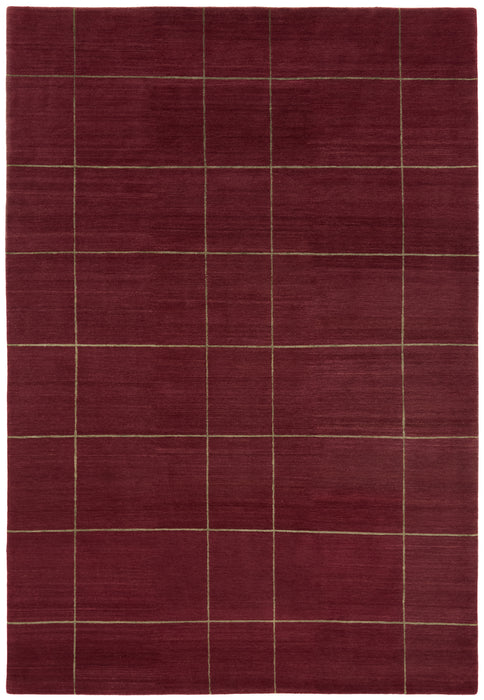 Mount Everest Red Grey Silk Lines Wool