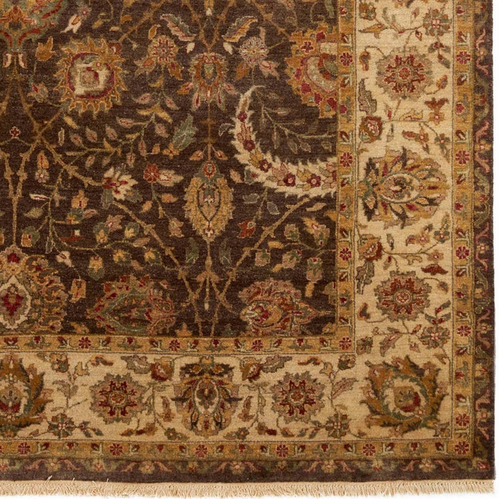 Agra 6x9 Brown/Ivory Wool