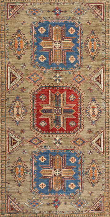 Super Kazak 6x8 Grey and Ivory