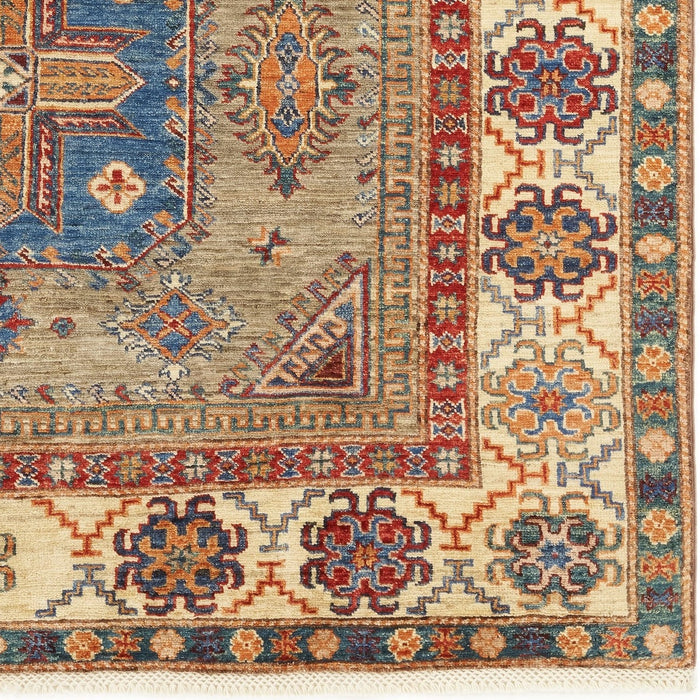 Super Kazak 6x8 Grey and Ivory