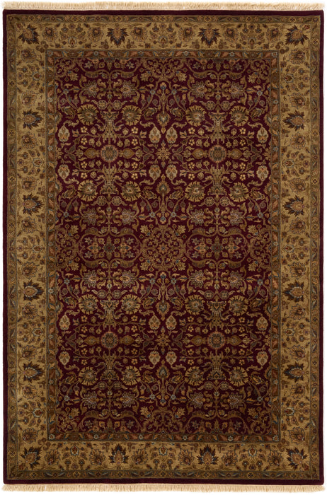 Lavar Kirman Premiere 4x6 Burgundy/Light Green Wool