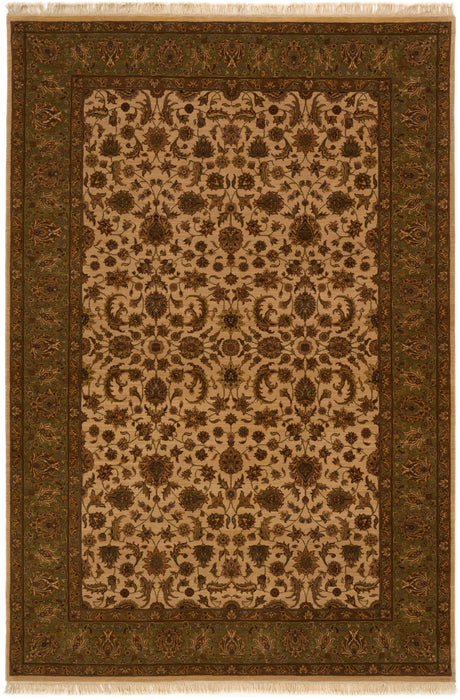 Premiere 6x9 Ivory/Light Green Wool