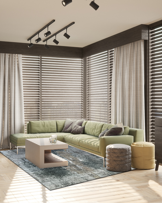 Marble II 6x9 Charcoal/Brown