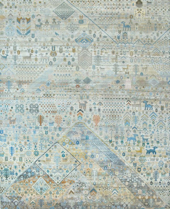 Gabbeh 8x10 multi Wool and Silk