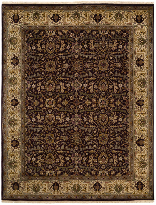 Indo Persian 8x10 Beige/Plum Wool
