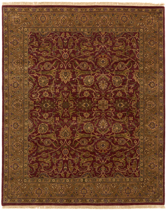 Kashan 8x10 Red Gold Australian Wool.