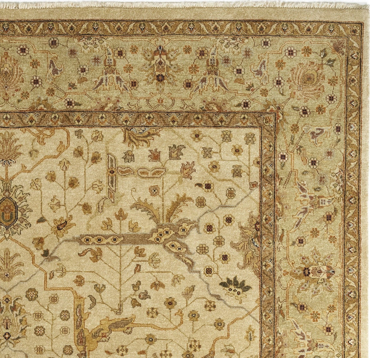 Elegance 8x10 Beige Light Green Ghazni Wool