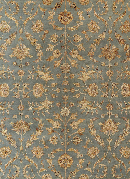 Reflections 8x10 Light Blue/Ivory Wool and Silk Embossed (B)