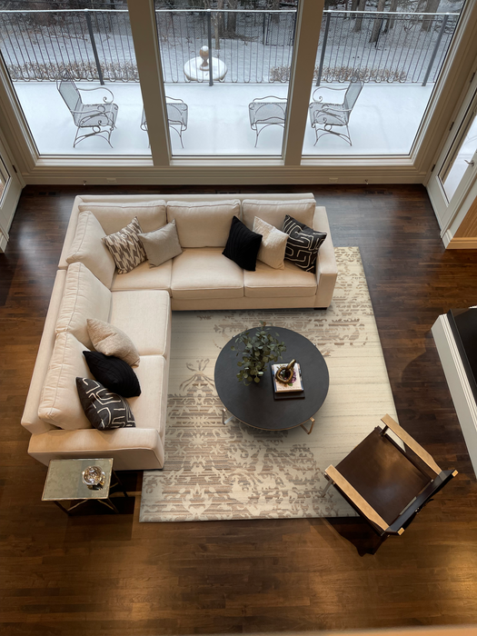 Reflections 8x10 Grey/Ivory New Zealand Wool