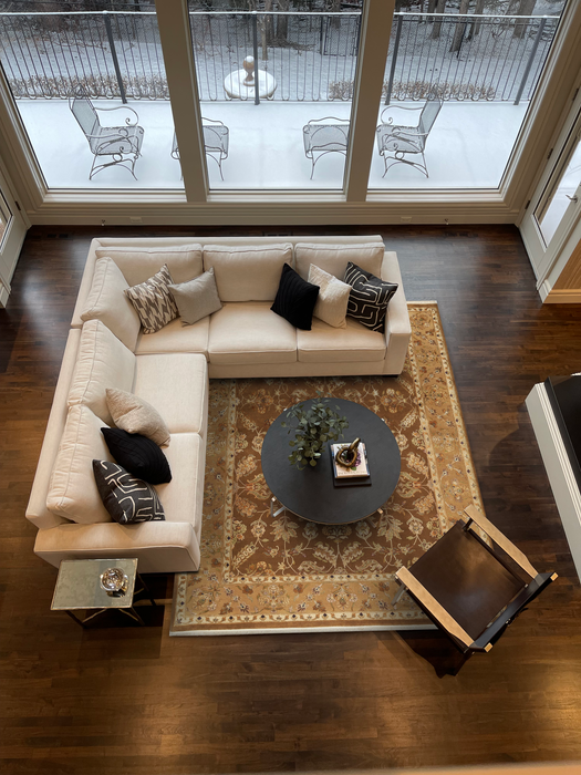 Reflections 8x10 Brown/Gold Wool and Silk Embossed.