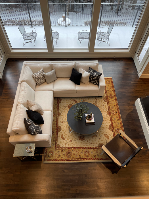 Elegance 8x10 Beige/Gold Ghazni and Argentinian Highland Wool