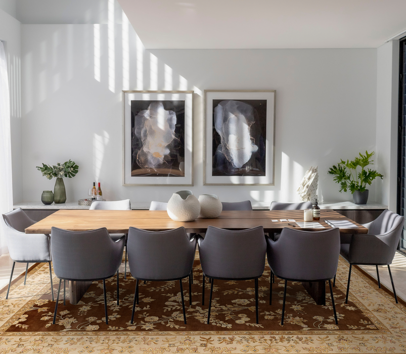 Reflections 9x12 Ivory/Brown Wool and Chinese Silk Embossed