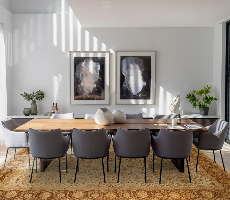 Enchante 9x12 Ivory-Brown Wool and Silk