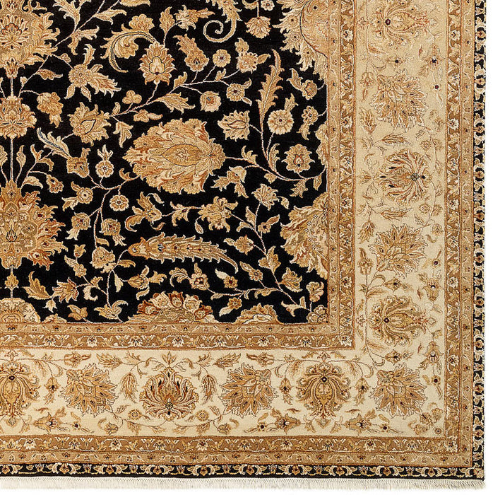 Reflections 9x12 Black/Gold Wool and Silk