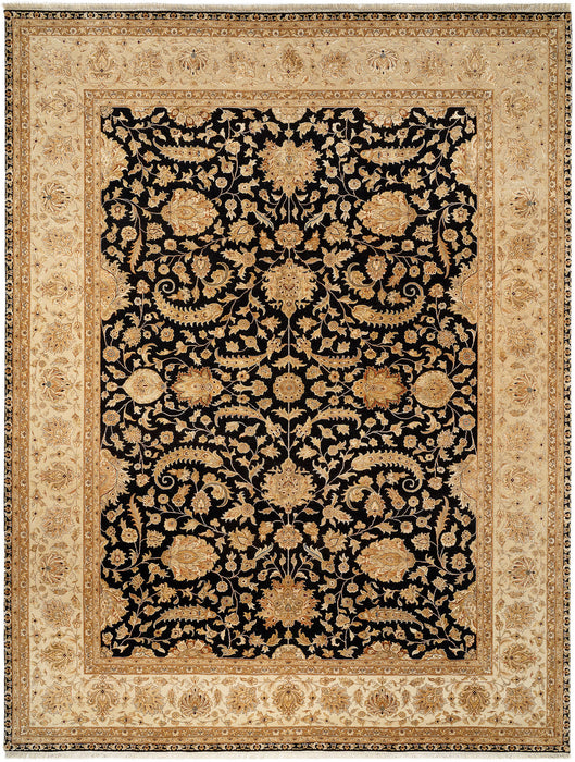 Reflections 9x12 Black/Gold Wool and Silk