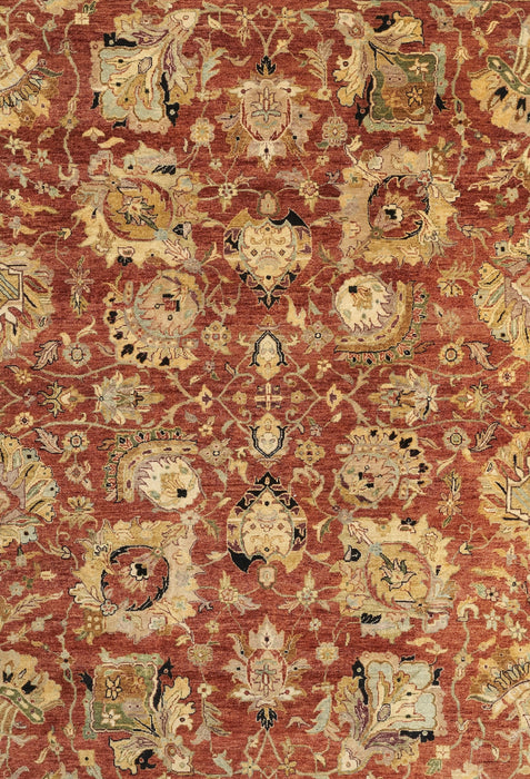 Indo Persian 9x12 Rust/Ivory Wool