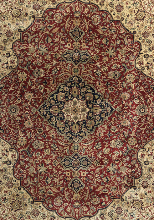 Indo-Persian Varanasi Red/Navy Wool