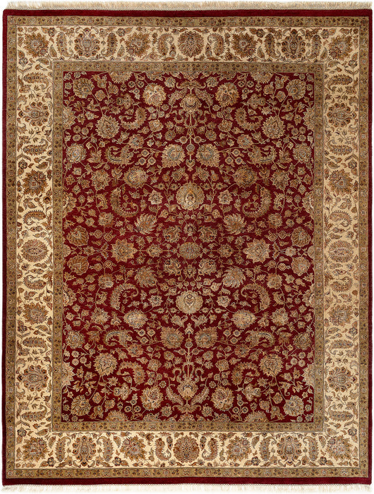 Passion 9x12 Red/Ivory Wool and Silk