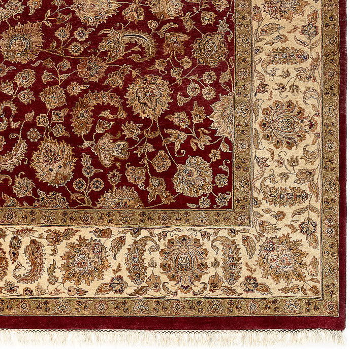 Passion 9x12 Red/Ivory Wool and Silk