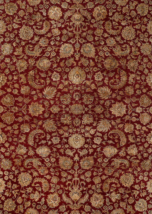 Passion 9x12 Red/Ivory Wool and Silk