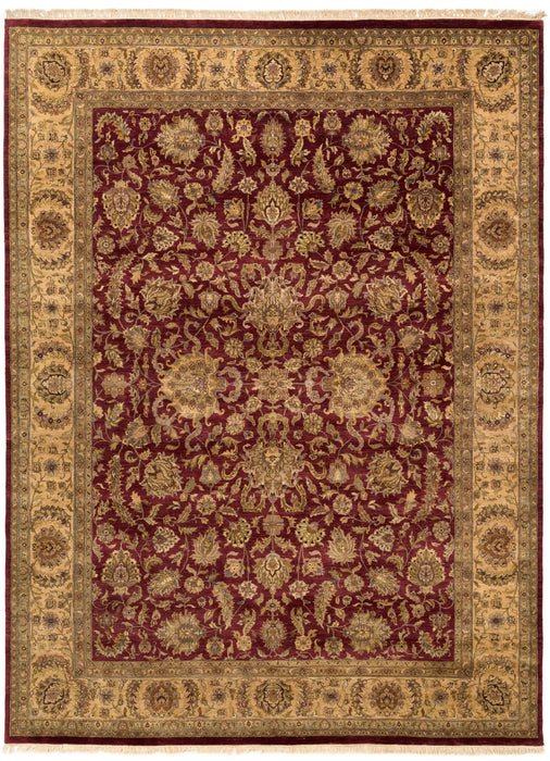 9x12 Premiere Red/Gold Hand-spun Wool