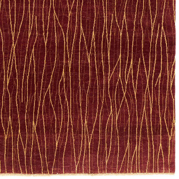 9x12 Textures Woods Red/Ivory Australian Hand-spun Wool