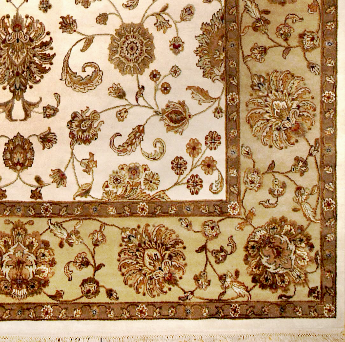 Elegance 9x12 Ivory/Light Gold Wool and Silk