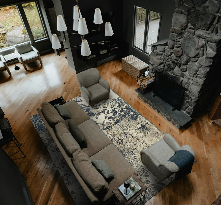 Urbane Cream Black Wool and Silk