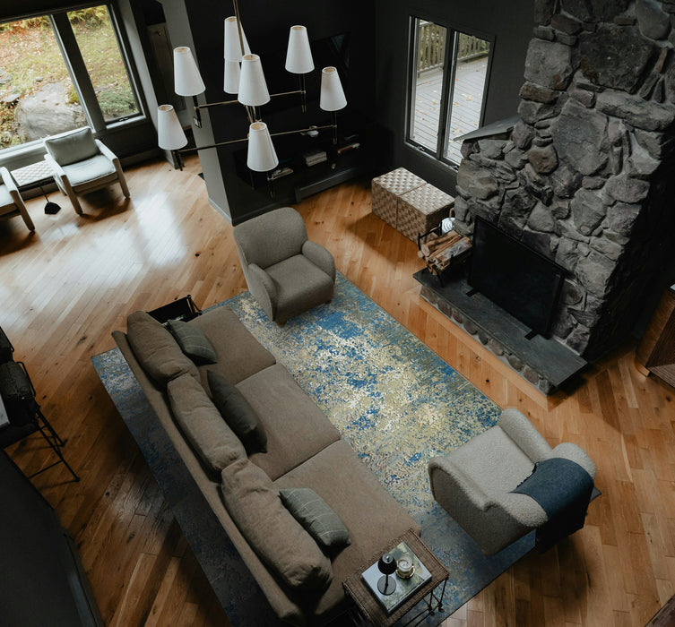 Colours of Life Grey-Silver-Blue Wool and Silk