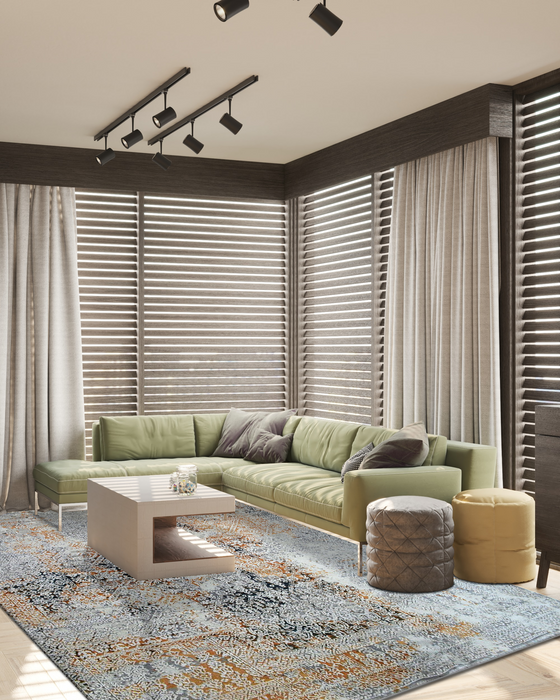 Intrecciare 9x12 Grey/Rust