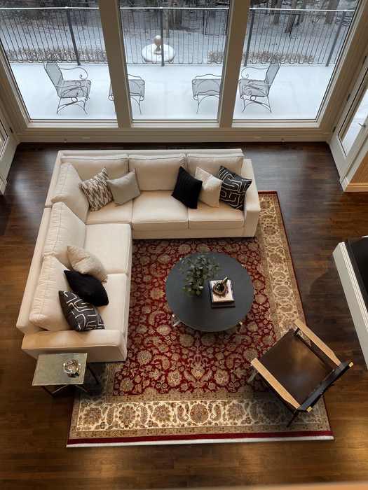 Passion 9x12 Red/Ivory Wool and Silk