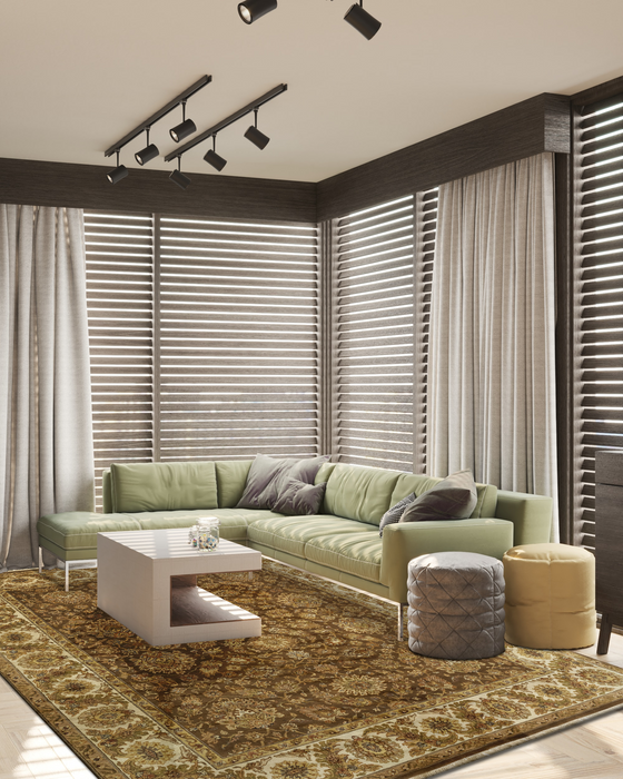 Premiere 9x12 Brown/Beige Wool