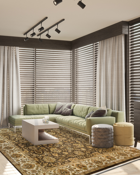 Premiere 9x12 Ivory/Brown Wool