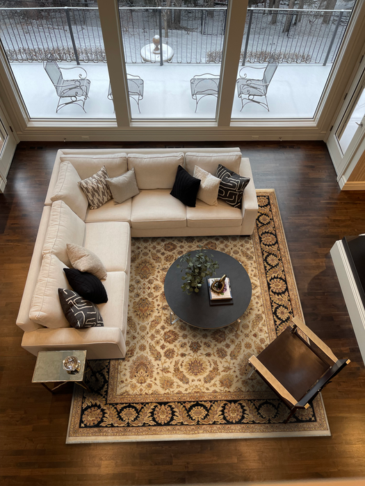 Premiere Collection 9x12 Ivory/Black Wool