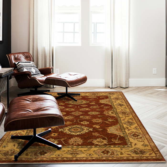 Impression 5x7 Red/Gold Wool