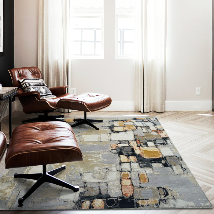 Spotted Lake 5x7 Wool and Silk