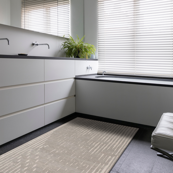 Stripe 4x6 Wool and Bamboo Silk