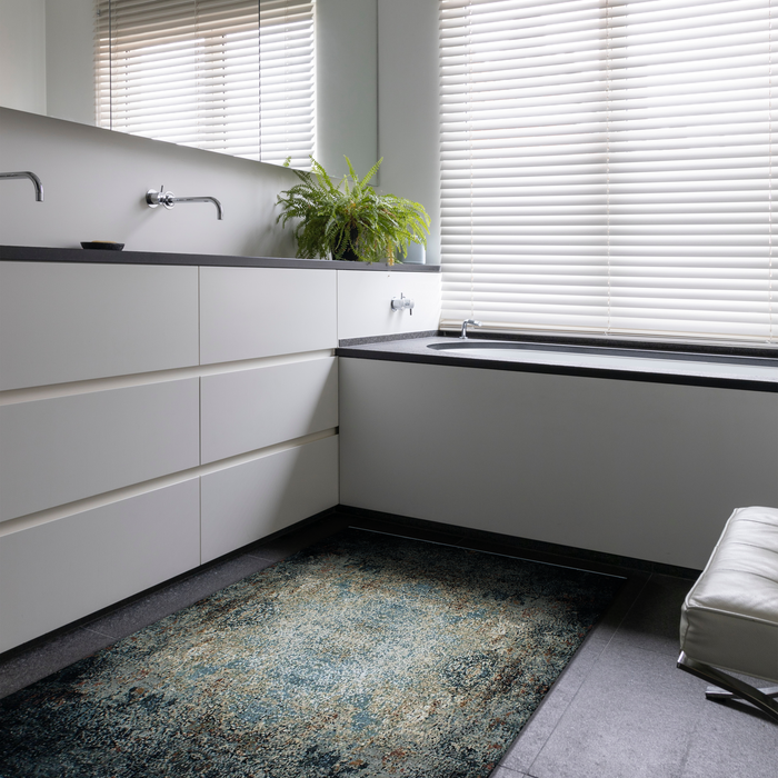 lluminate 4x6 Black Wool and Embossed Silk