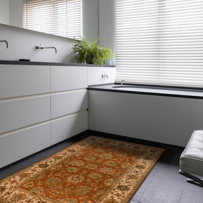 Elegance 3x5 Rust/Ivory Ghazni Wool