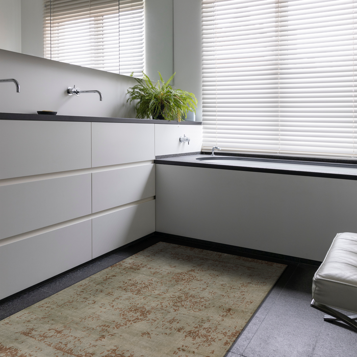 Pokhara 3x5 Aqua/Brown Wool and Bamboo Silk touch.